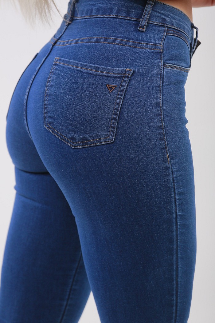 Calça Jeans Skinny Feminina Cintura no Lugar 25019