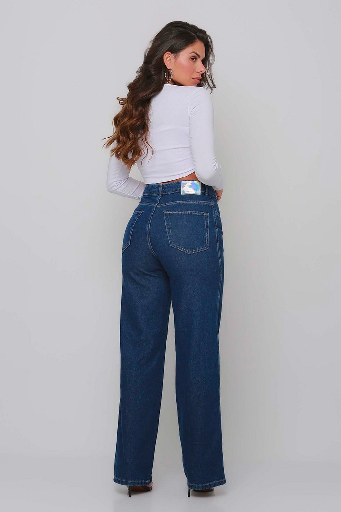 Calça Jeans Wide Leg Escura 24404