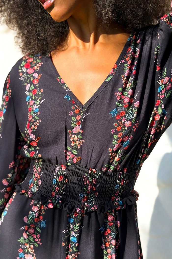 VESTIDO LONGO VISCOSE MEU JARDIM