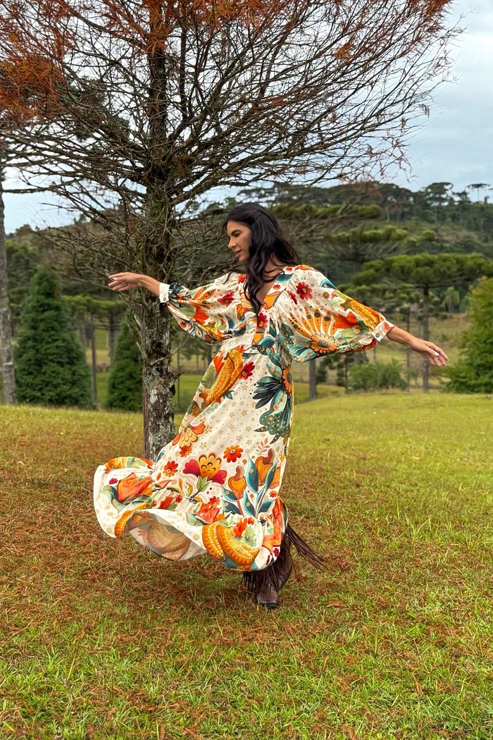 VESTIDO VISCOSE PRIMAVERA DE COR