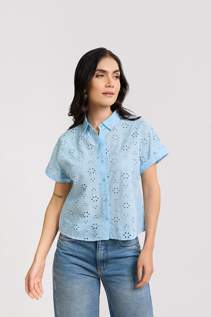CAMISA FEMININA LAISE ALGODAO 