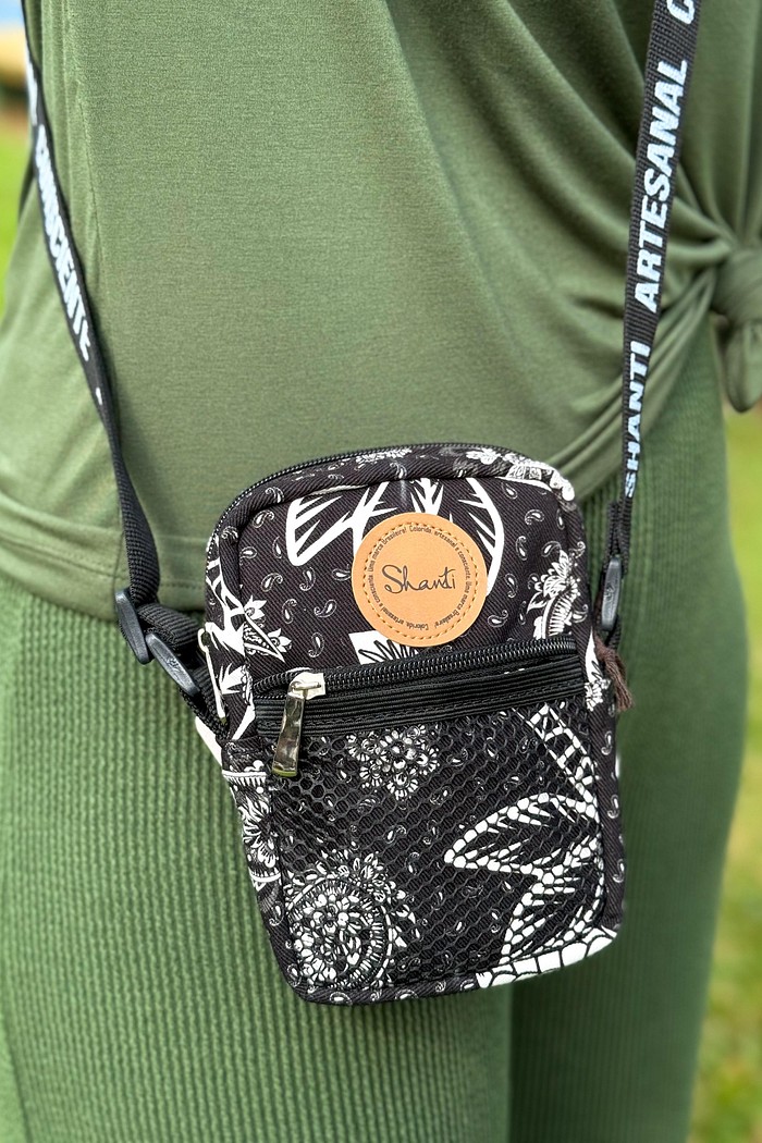 SHOULDER ABACAXI PRETO E BRANCO