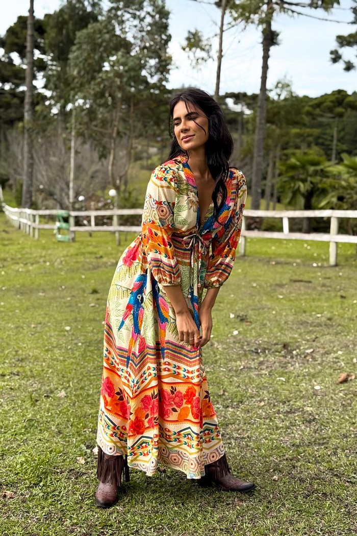 VESTIDO VISCOSE ASAS DO AR