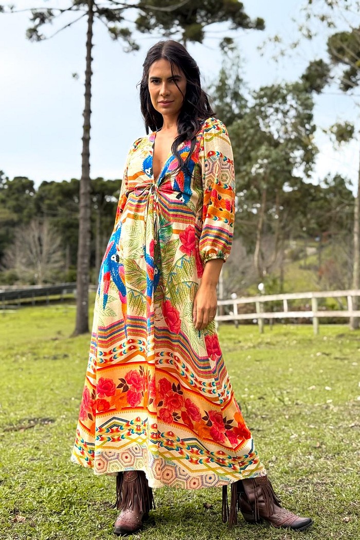 VESTIDO VISCOSE ASAS DO AR