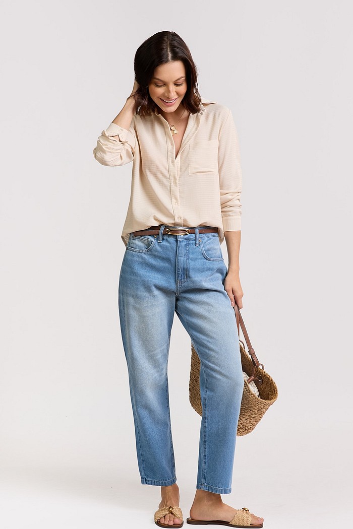 CALCA FEMININA MOM JEANS