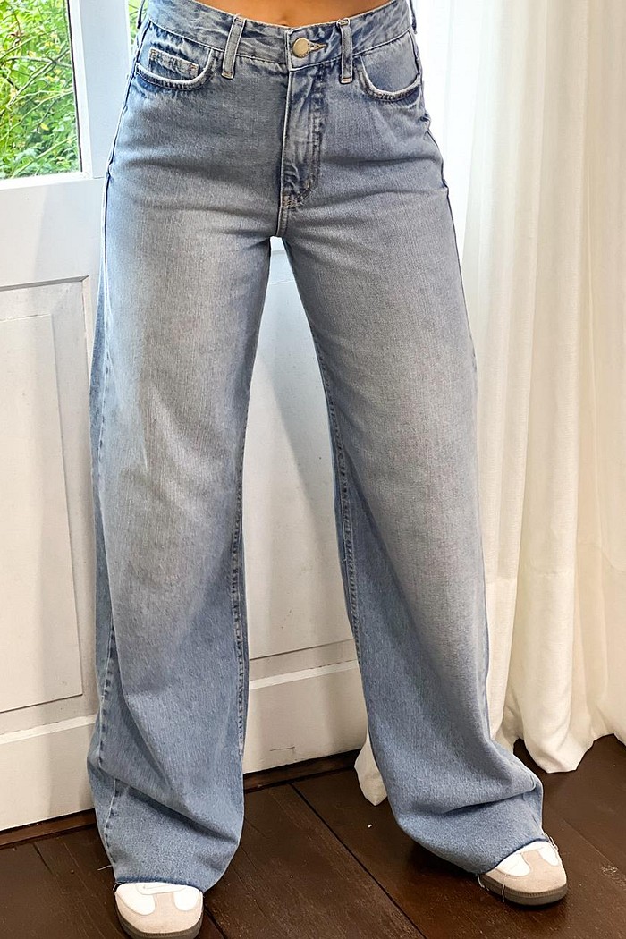 CALCA JEANS WIDE LEG PL