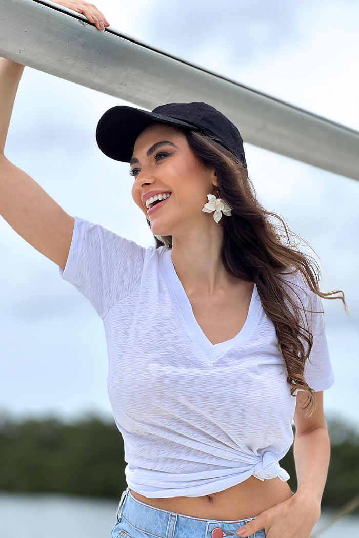 T-SHIRT MALHA CANOA QUEBRADA BV