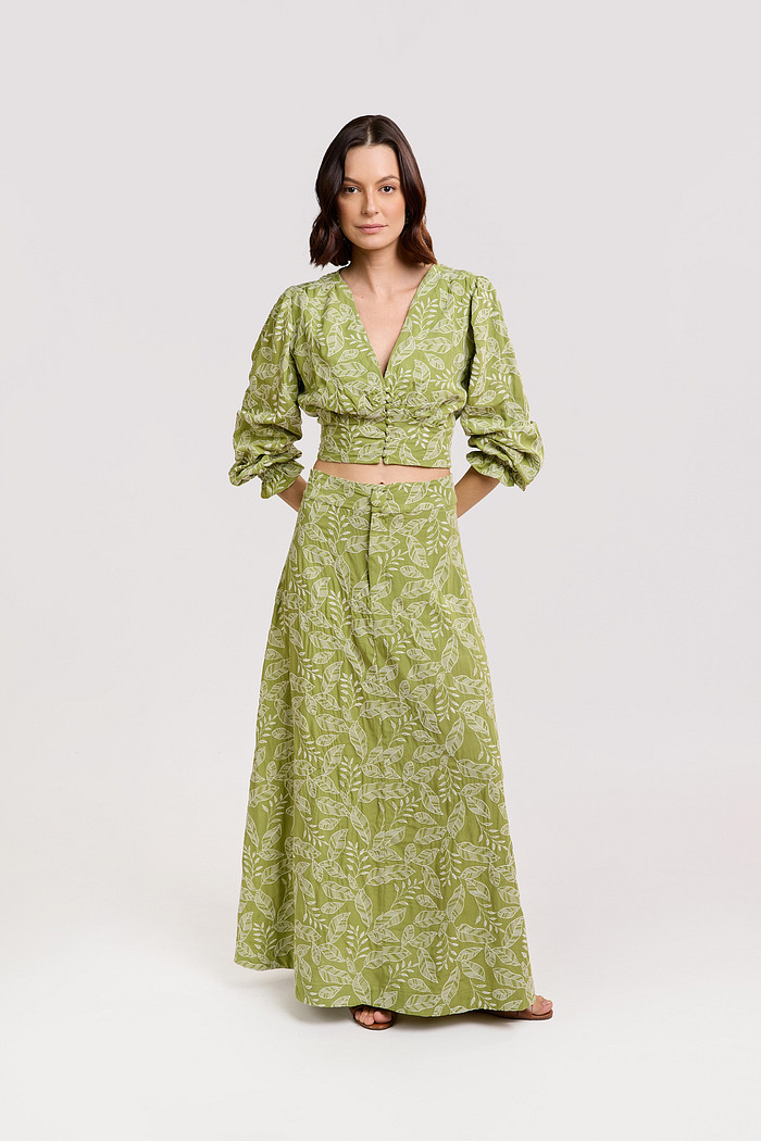 BLUSA BORDADA VISCOSE FLORA