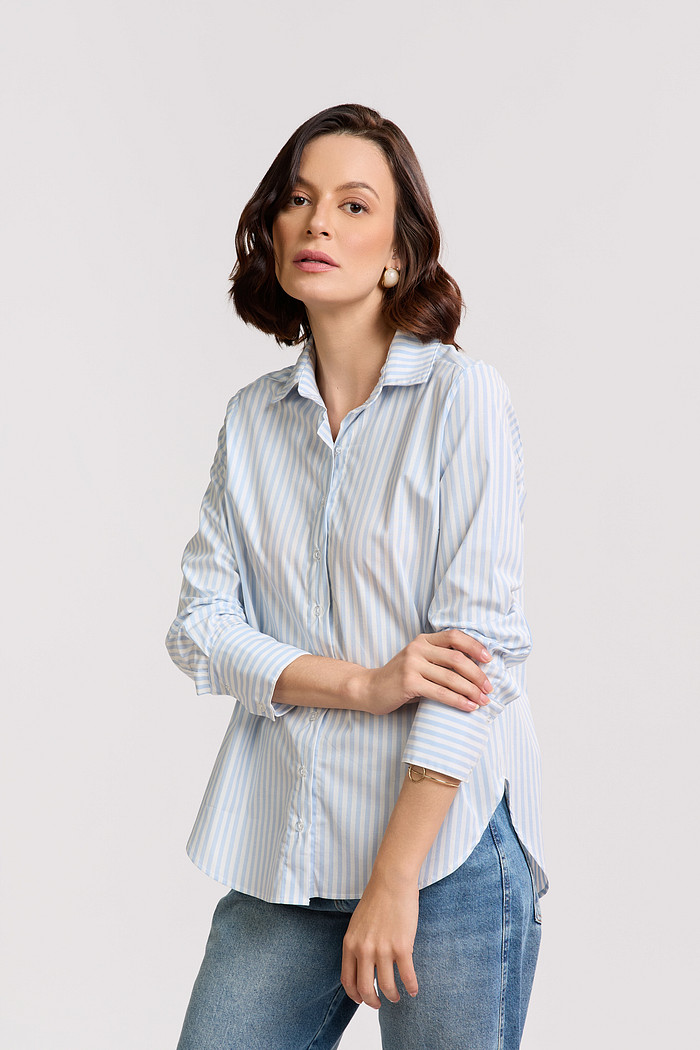 CAMISA LISTRADA ALGODAO MALU 