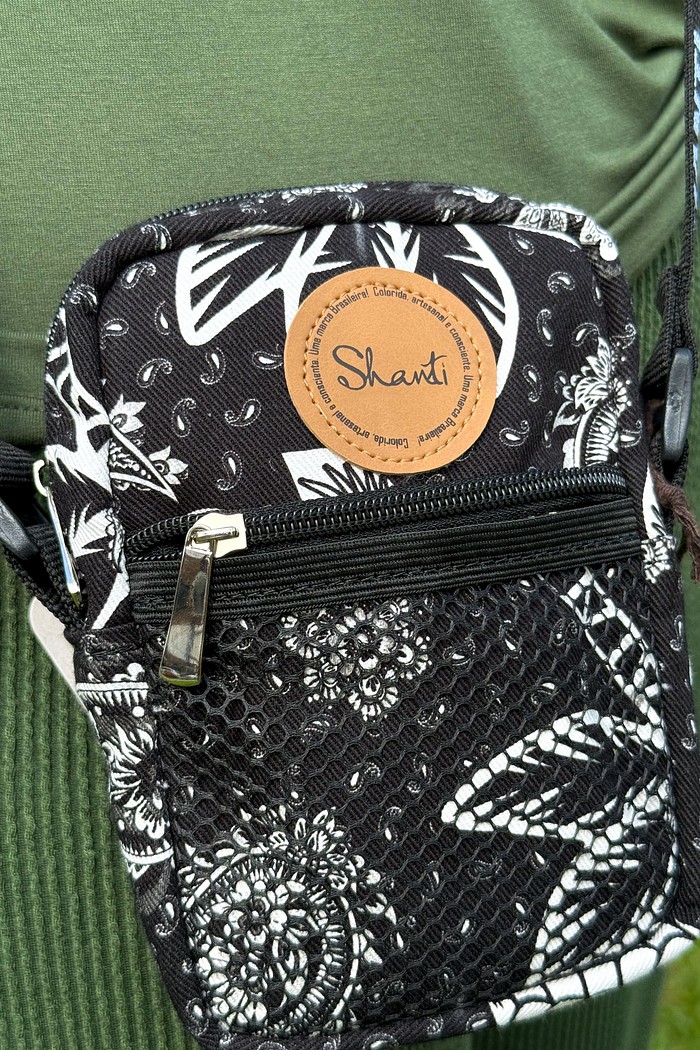 SHOULDER ABACAXI PRETO E BRANCO