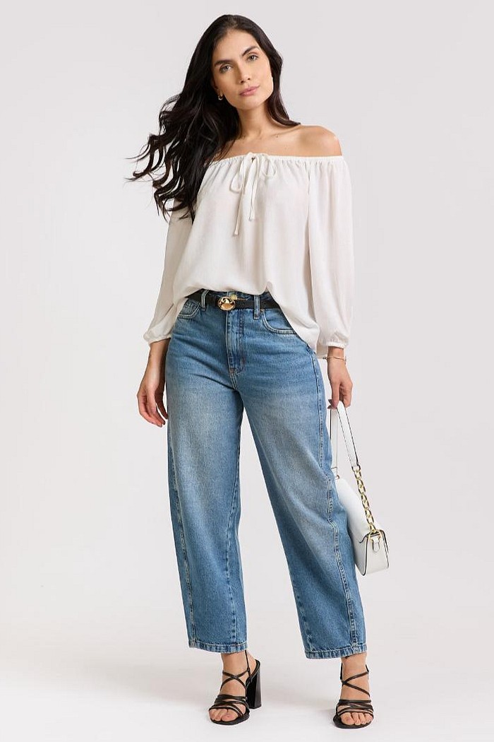 BLUSA VISCOSE OMBRO A OMBRO ISA