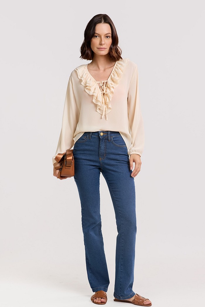 BLUSA MANGA LONGA BABADOS JADE