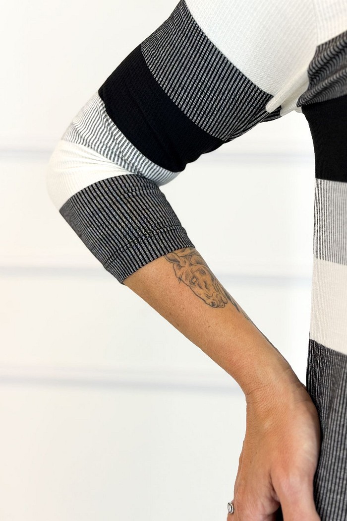 VESTIDO LISTRADO VISCOSE GAIA