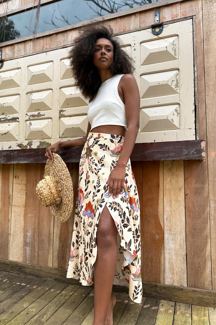 SAIA LONGA TRANSPASSADA VISCOSE TROPICANO