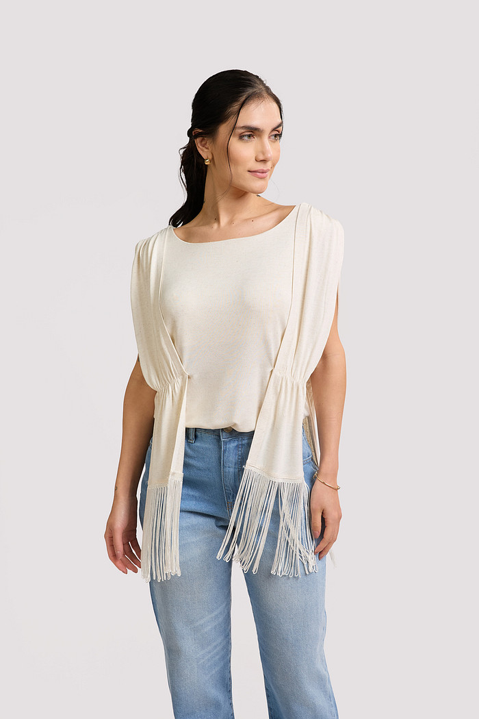 BLUSA COM FRANJA KYRA