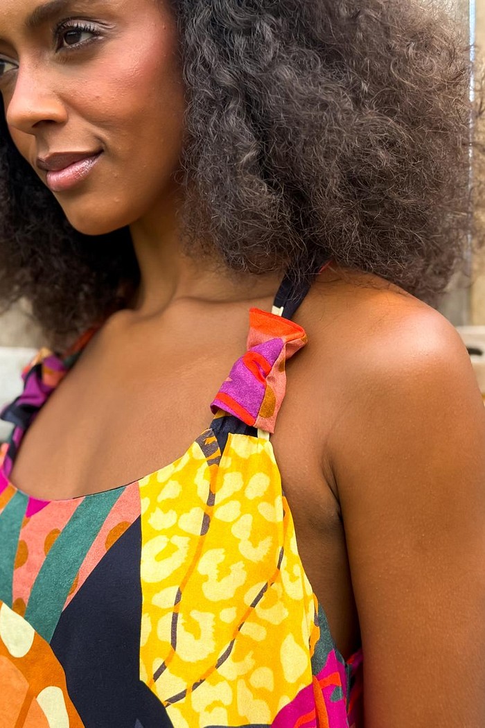 VESTIDO ALCAS VISCOSE NATUREZA SELVAGEM