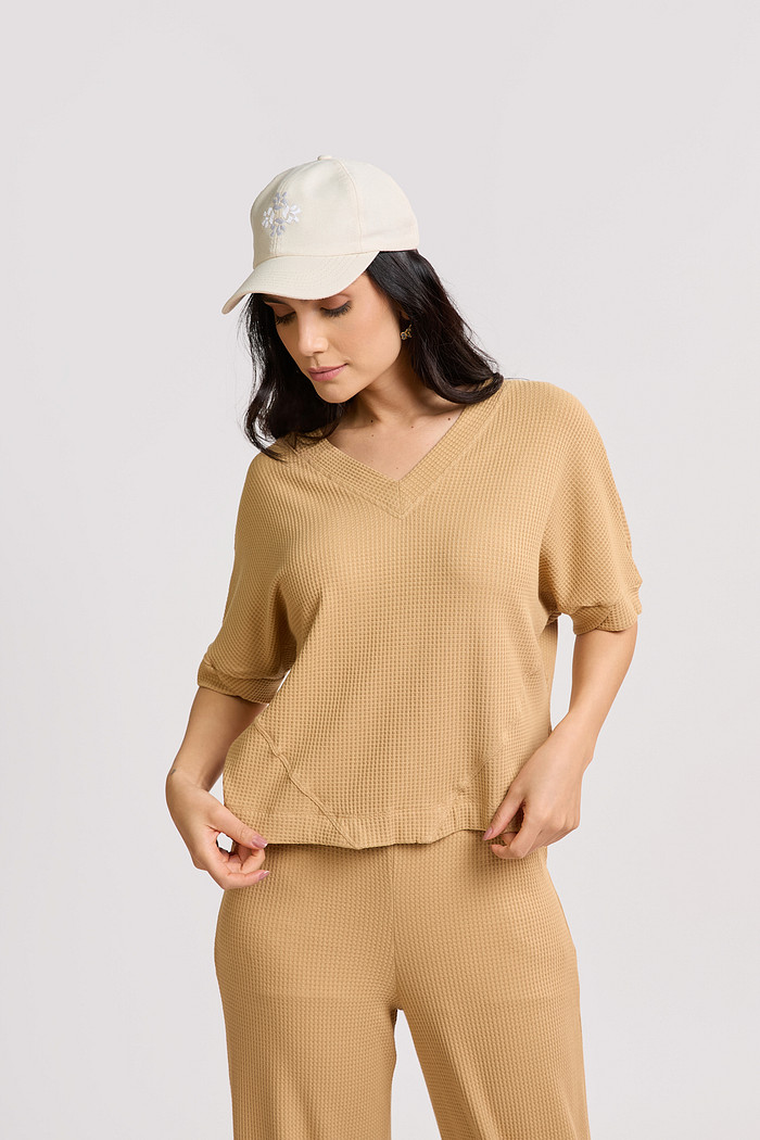 BLUSA RECORTES VISCOSE OLIVIA