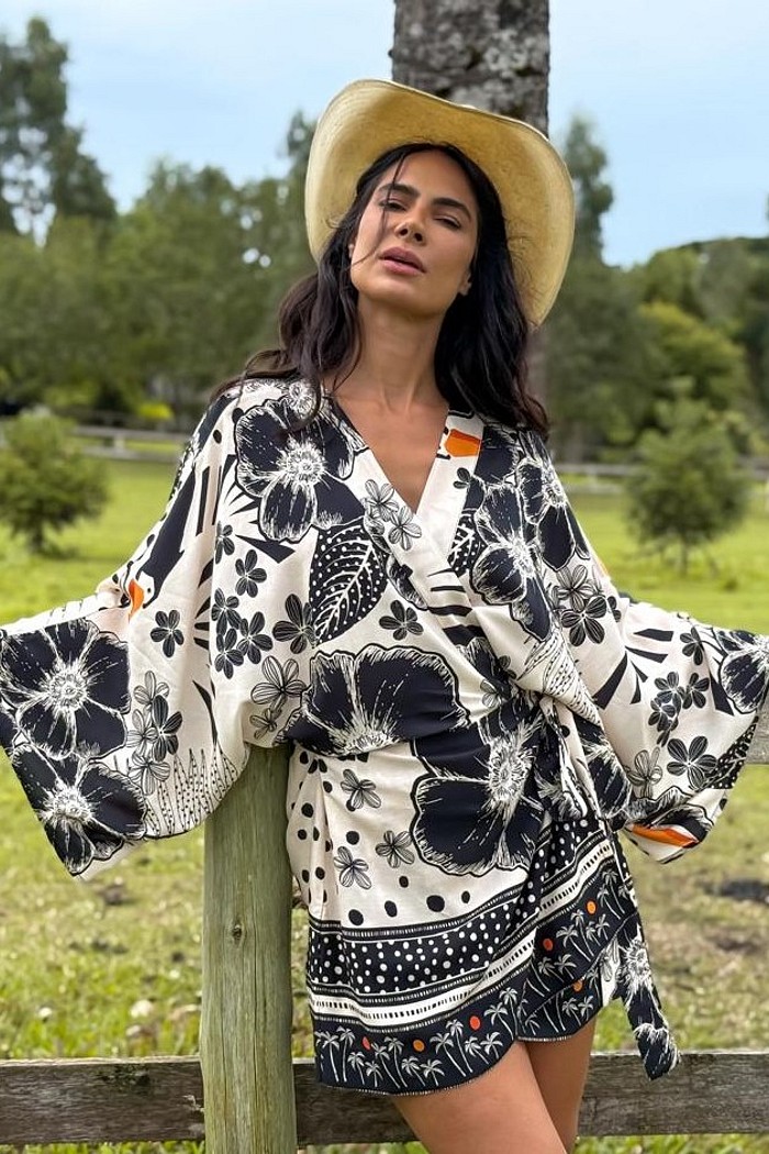 VESTIDO VISCOSE TRANSPASSADO SABOR DE SOL