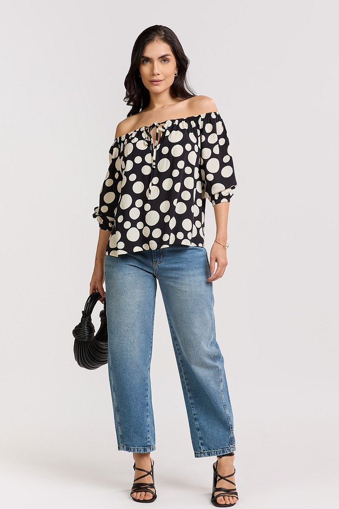 BLUSA VISCOSE OMBRO A OMBRO POA SOFIA