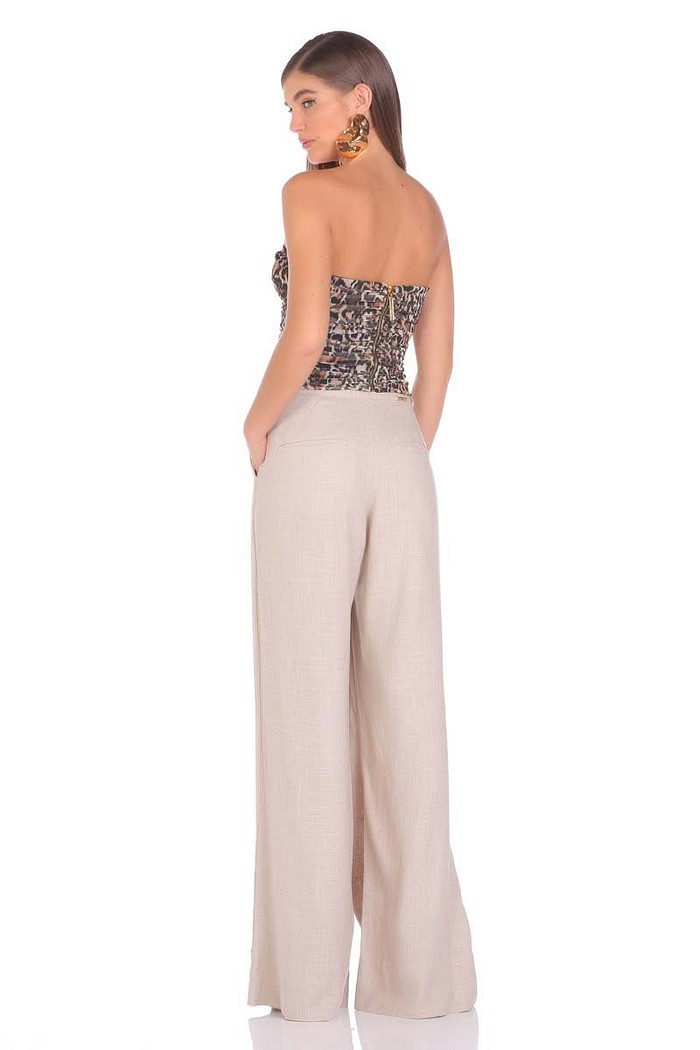 Top Corselet Tule Estampado