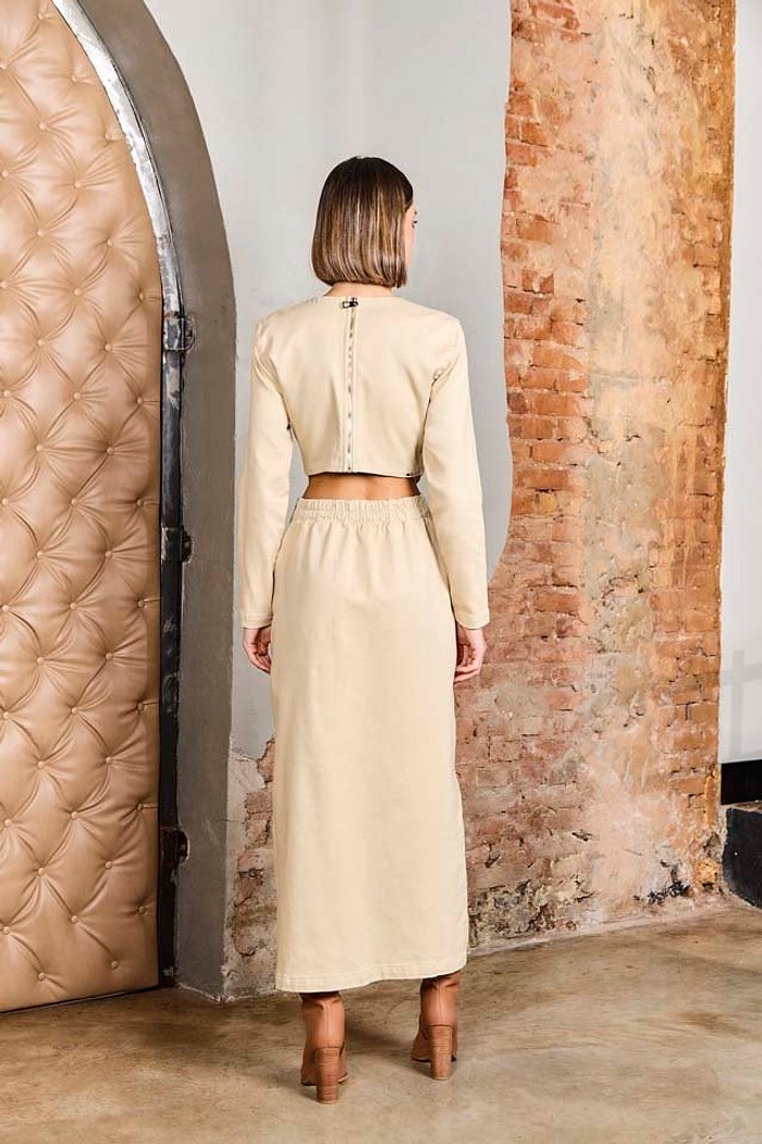 Vestido Sarja Midi Moletom