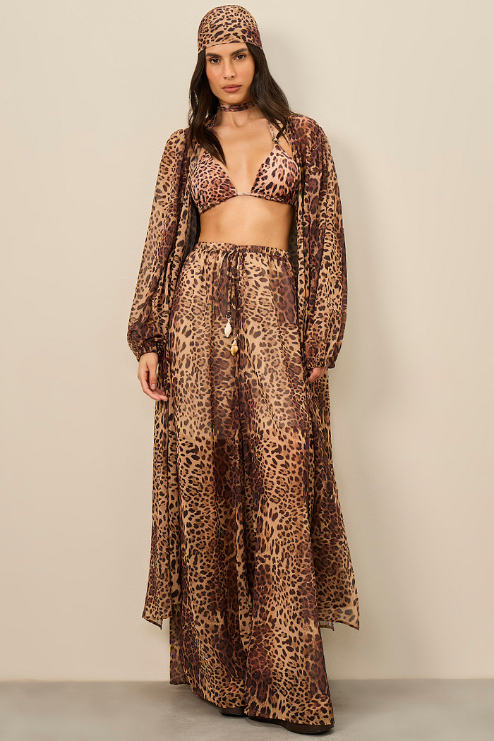 CAMISA SAÍDA DE PRAIA ESTAMPADA COM PONTEIRA