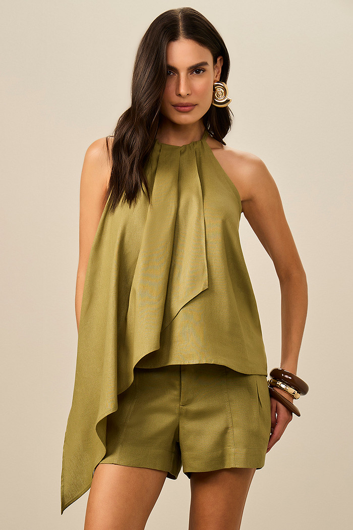 BLUSA LINHO DETALHE PONTA