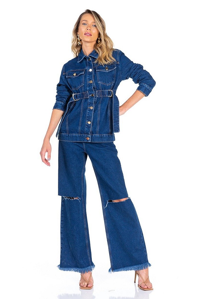 Jaqueta Jeans Alongada Viber 222