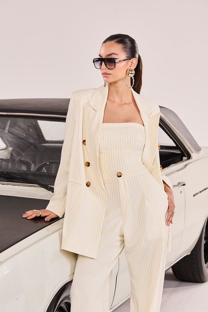 Blazer Alfaiataria Risca De Giz