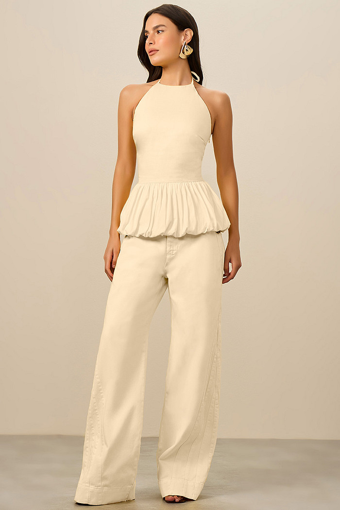 CALÇA SARJA DETALHES BOTÕES