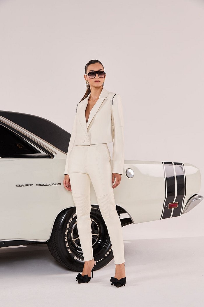 Calca Leather Fake Skinny