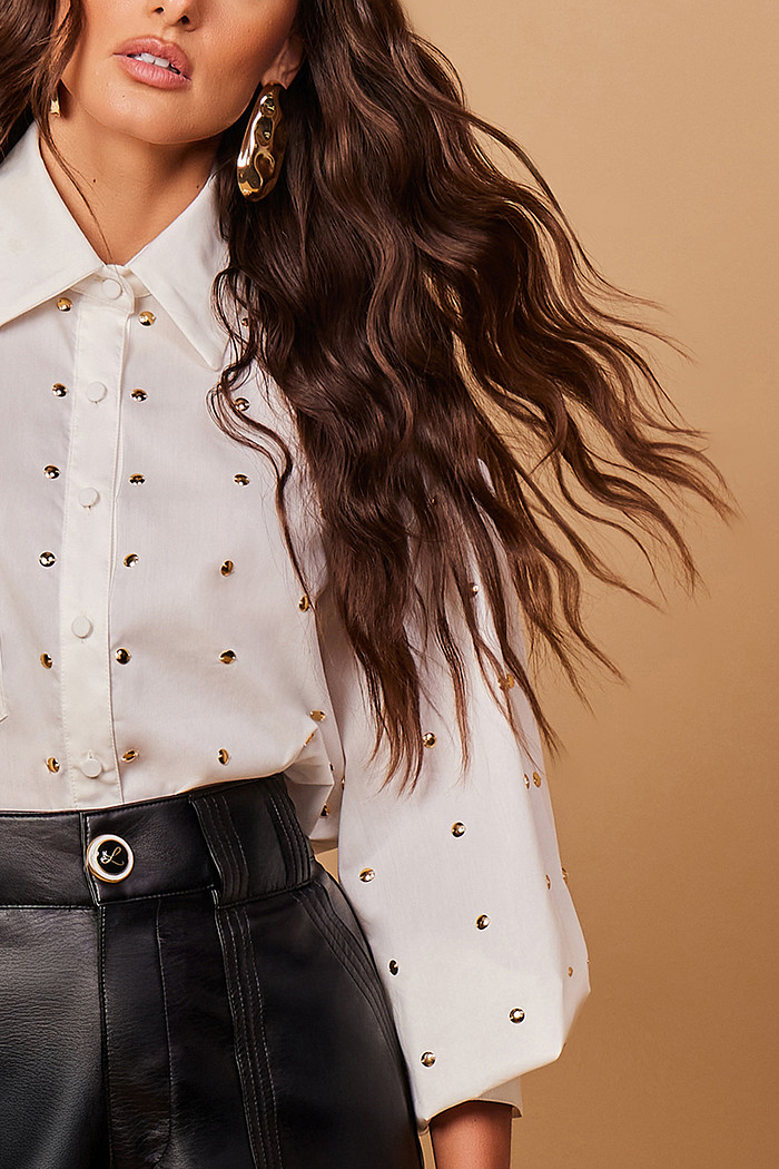 CAMISA M/L COM BORDADO