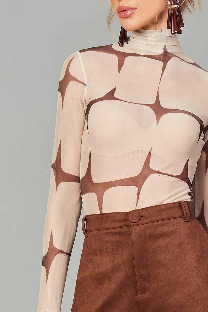 BLUSA TULE ESTAMPA CHAMONIX