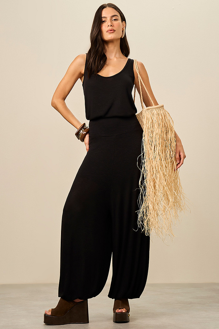 CALÇA DE MALHA FRANZIDA