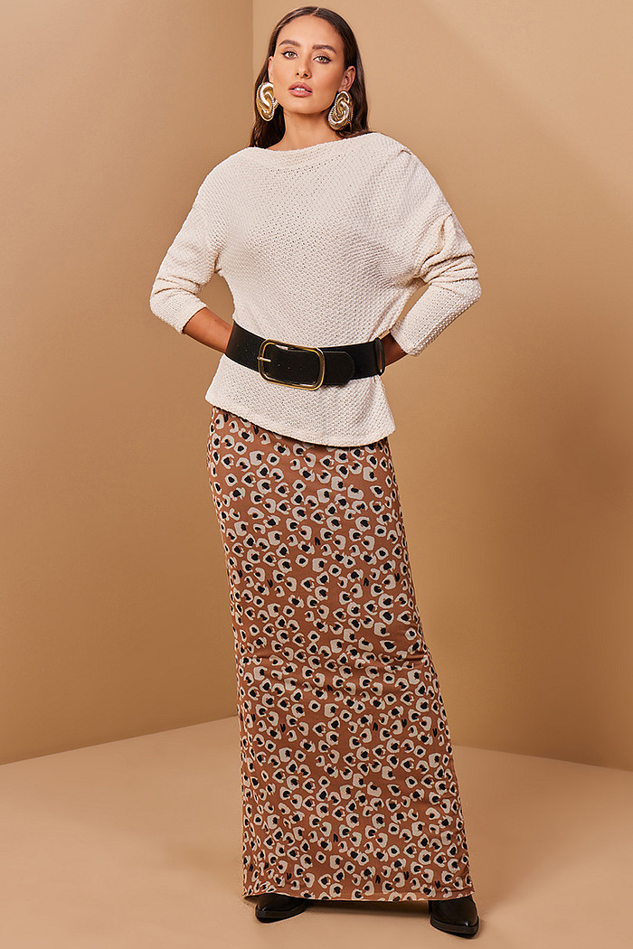 SAIA LONGA DE TULE ESTAMPADA