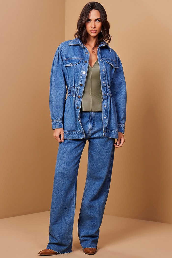 CALÇA JEANS RELAXED CINTURA MÉDIA