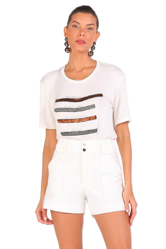 Shorts Curto Detalhe Bolsos Viber 123