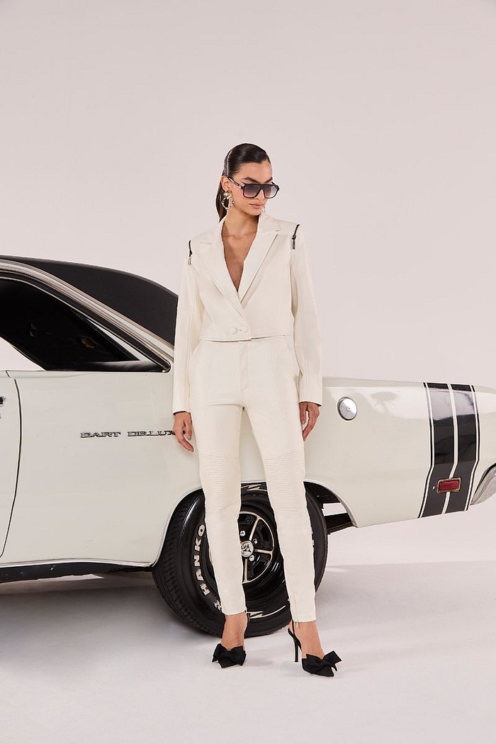 Calca Leather Fake Skinny