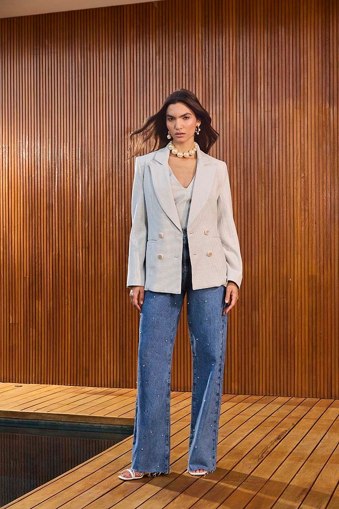 CALCA JEANS WIDE LEG COM BORDADO