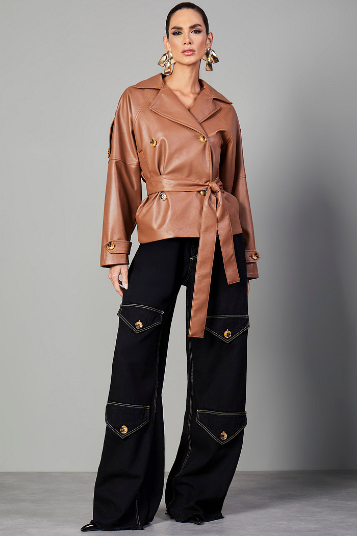 CALÇA JEANS RETA DETALHE BOTÕES