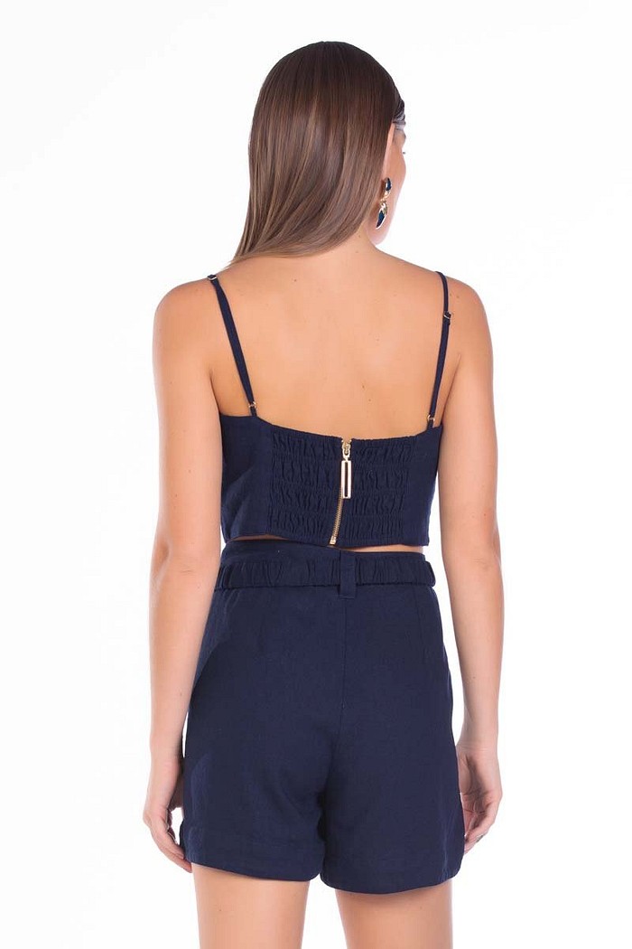 Conjunto De Linho Shorts E Top