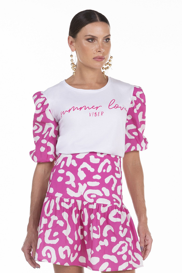 Saia Curta Estampada Viber 321