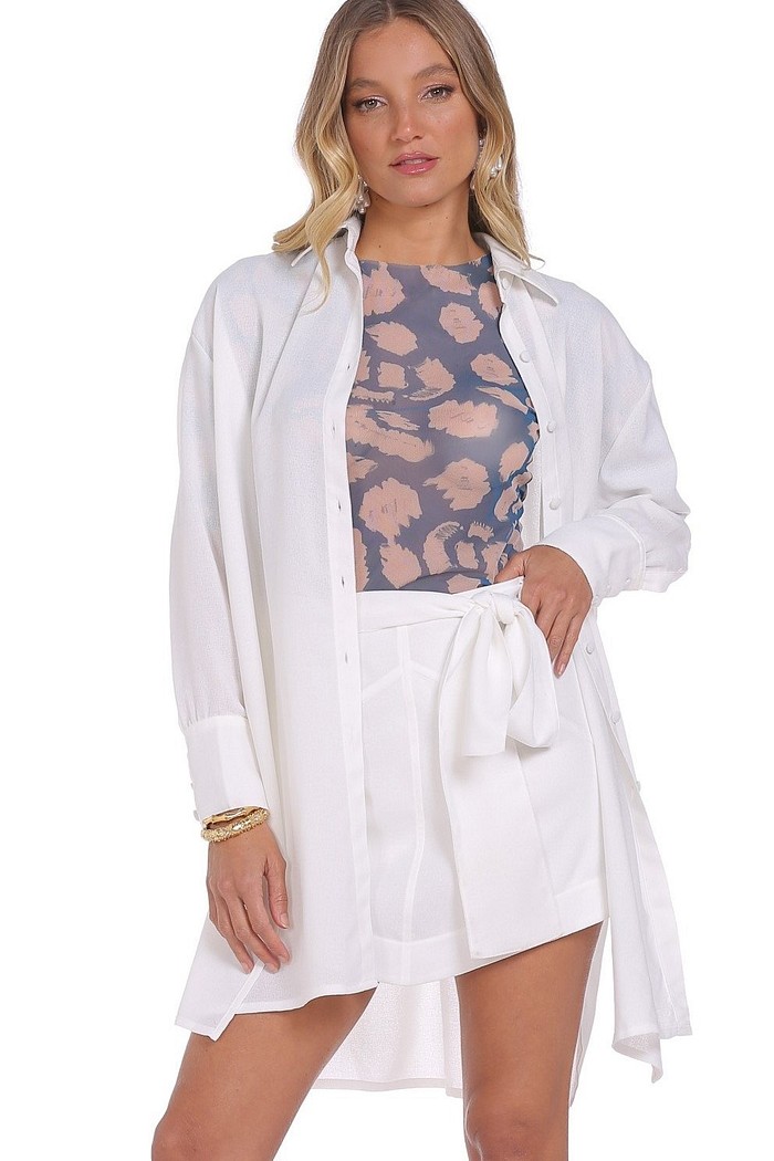 Camisa Oversized Crepon Viber 322