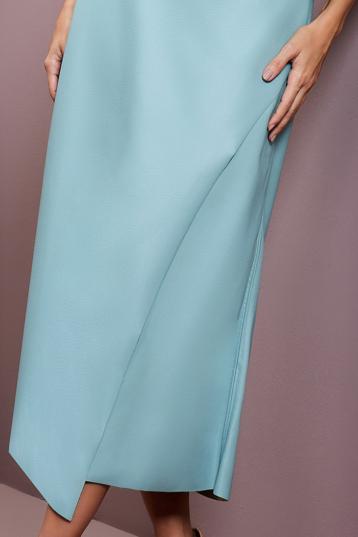 SAIA LEATHER FAKE MIDI TRANSPASSE