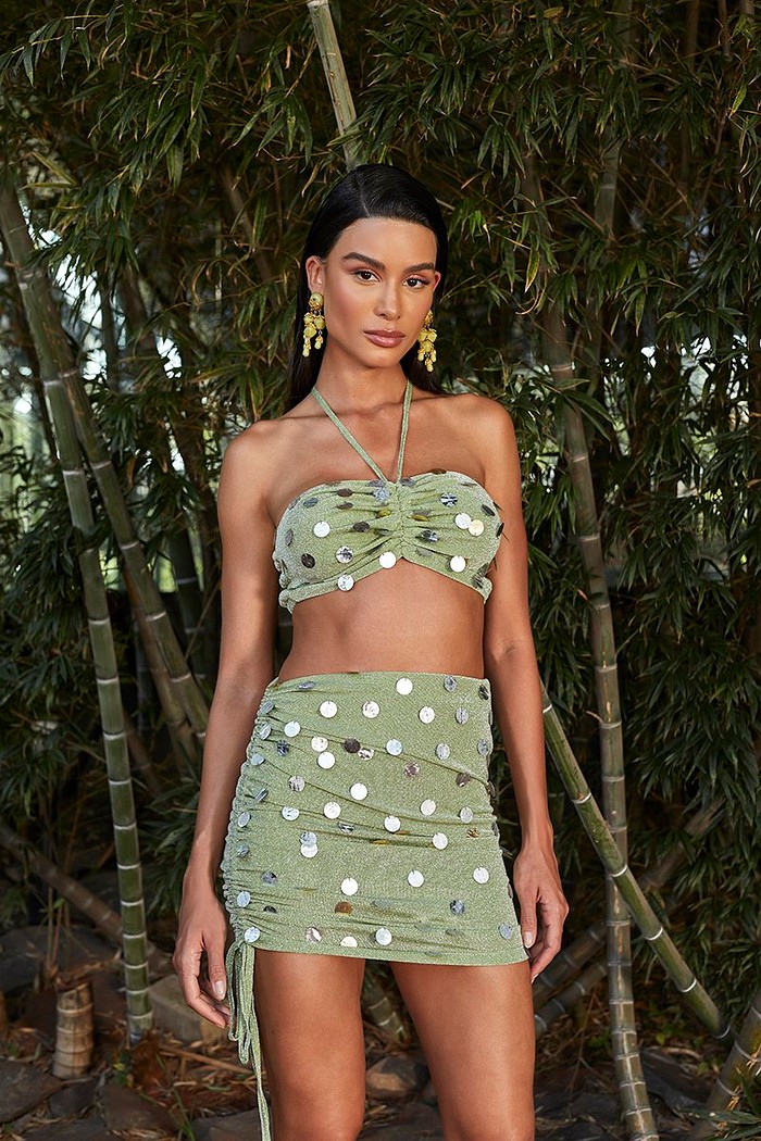 Conjunto Blusa E Saia Bordado