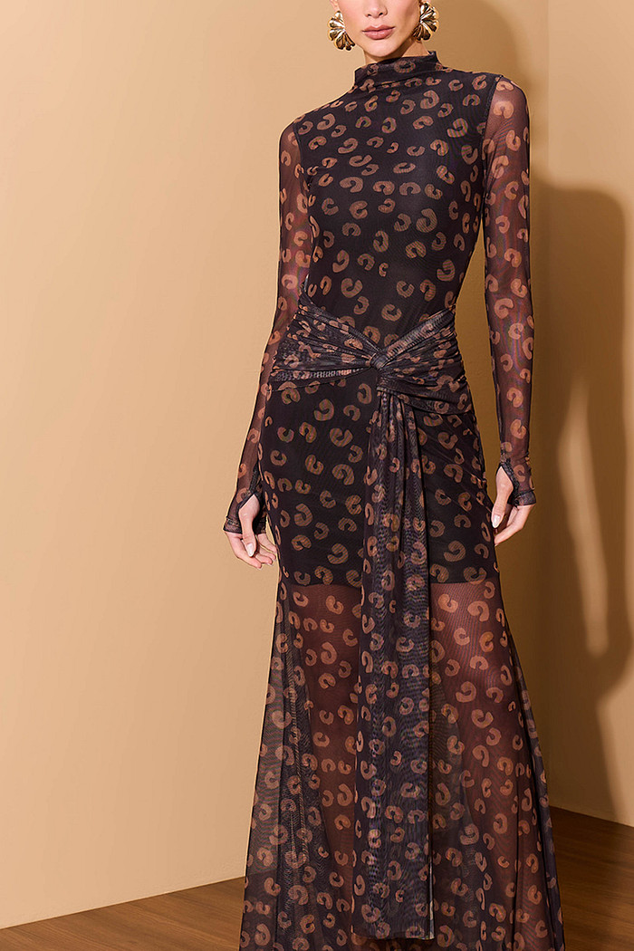 VESTIDO TULE ESTAMPA REFLEXO