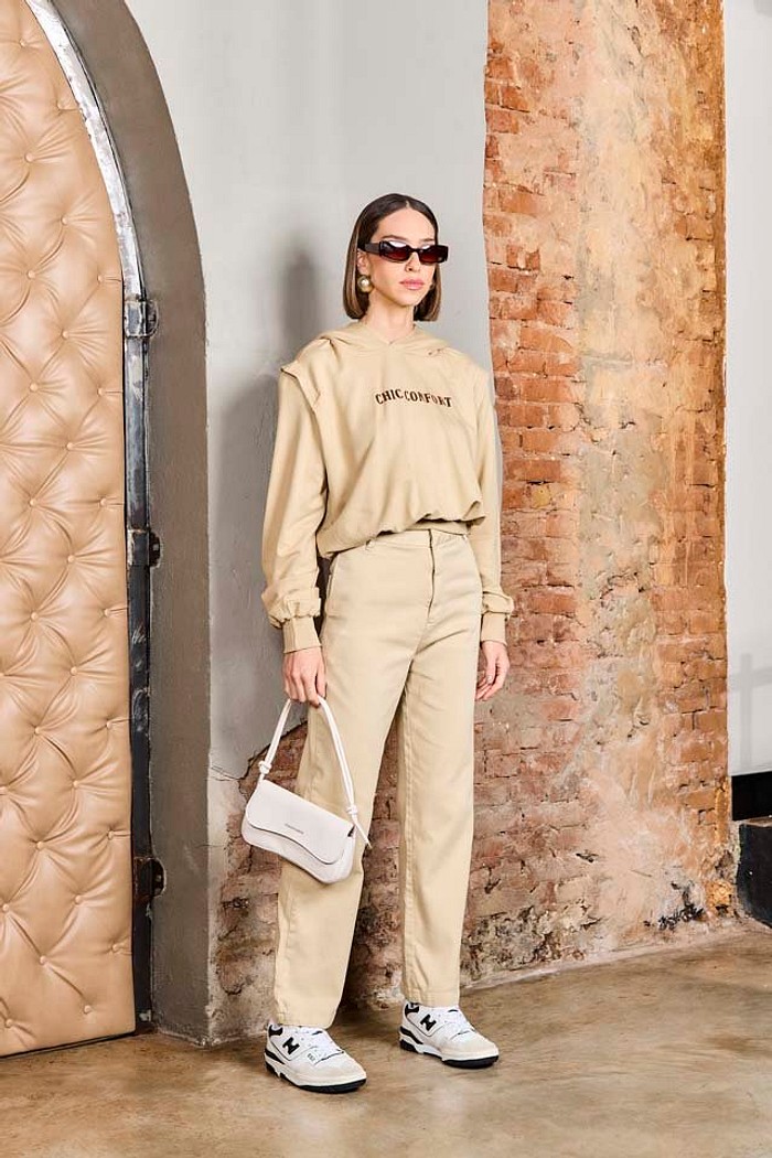 Calca Sarja Moletom Alfaiataria