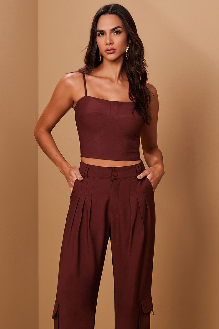 TOP CORSELET ALFAIATARIA ELASTEX