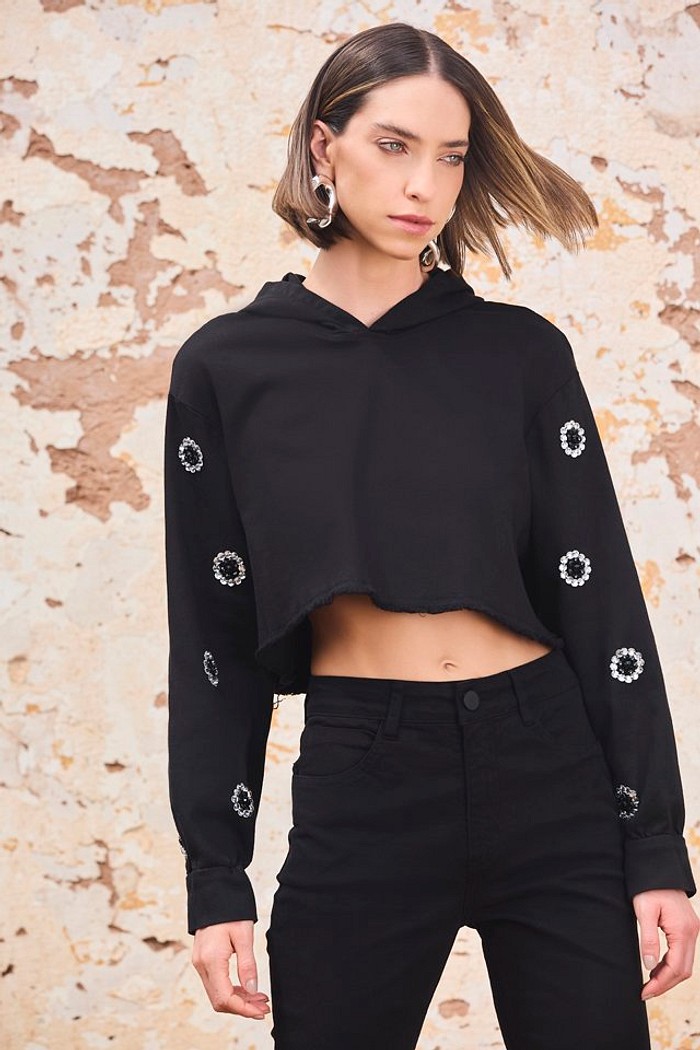 Blusa Sarja Moletom Com Bordado Rzm 224-cstm