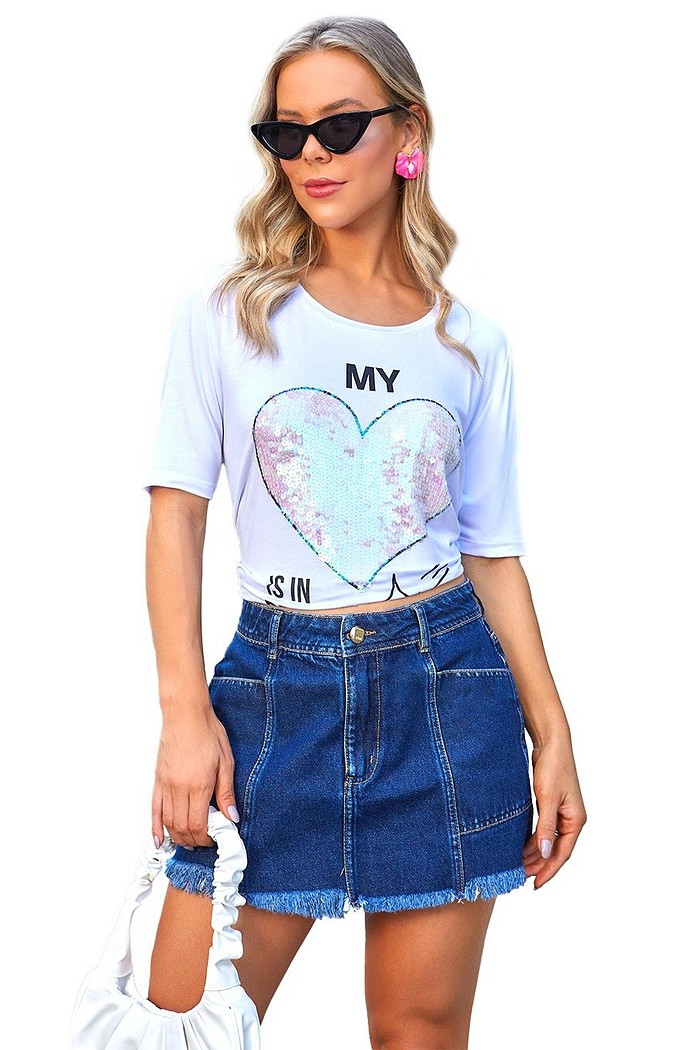 Saia Jeans Curta Rzm 322